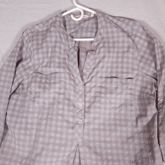 Soft Surroundings Tunic Womens Large Check Popover Button Up Boho Cottagecore - Picture 10 of 14